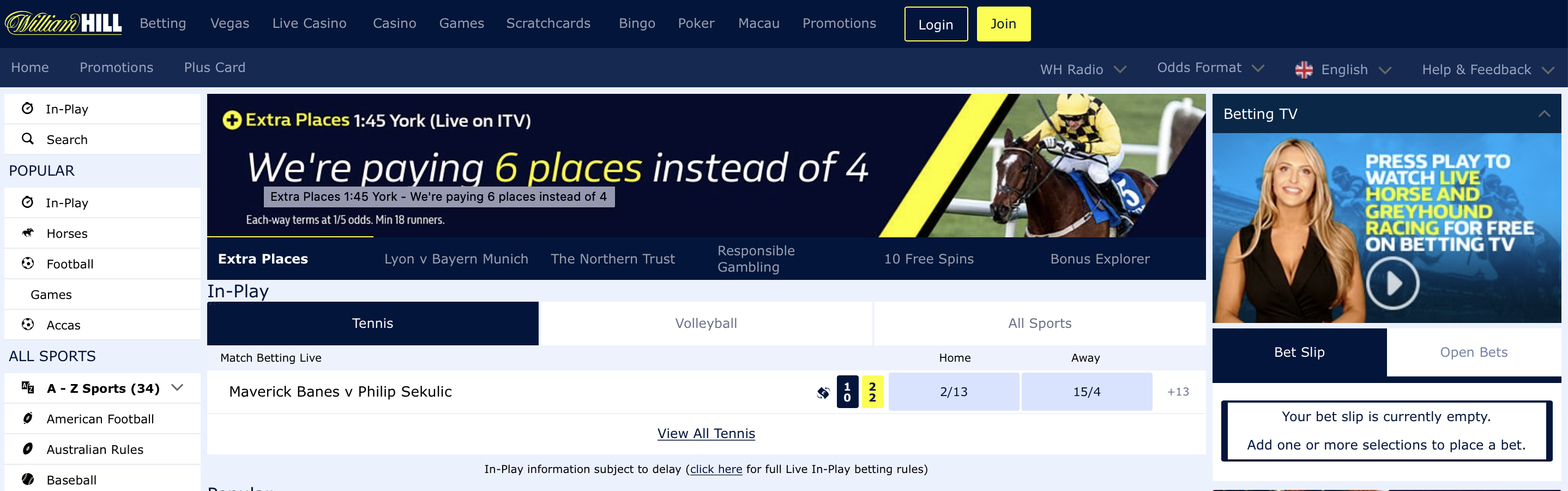 William Hill UK Betting Site