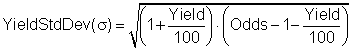 Yield Standard Deviation Formula