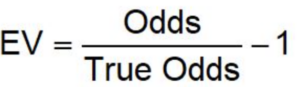 Value Bets True Odds Calculator formula