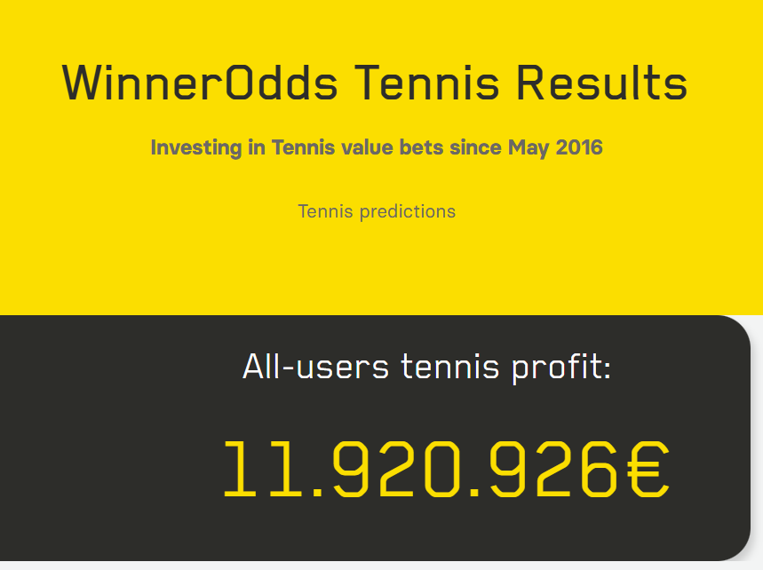 WinnerOdds Tennis 2024 Results